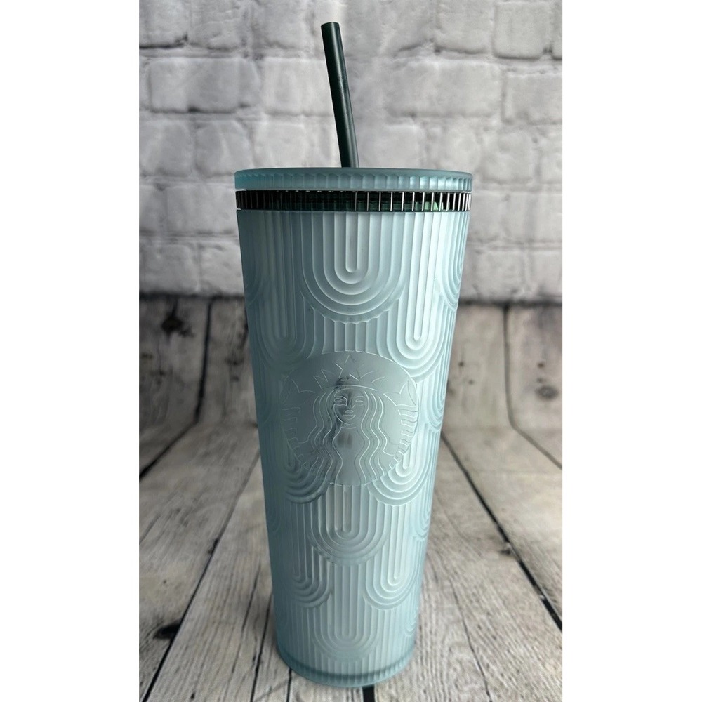 Starbucks 2024 Anniversary Shell Soft Touch Mint Green Venti Tumbler Limited NEW